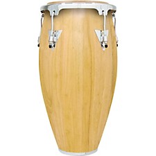 LP Junior Wood Congas with Chrome Hardware and Stand Natural