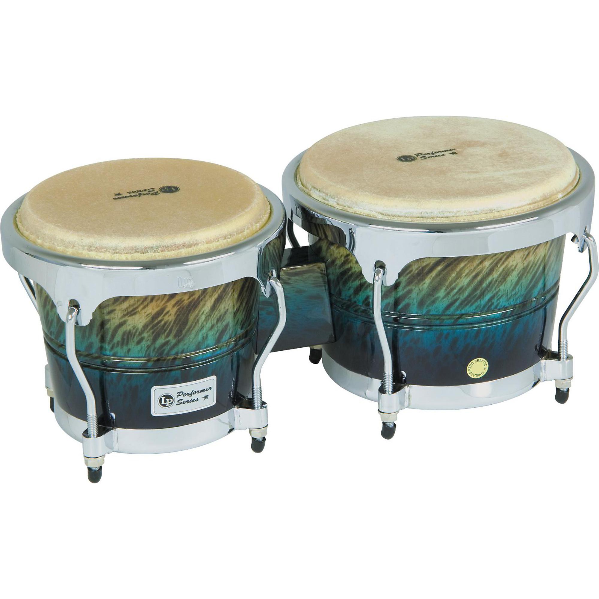 LP Performer Series Bongos With Chrome Hardware Blue Fade | Guitar 