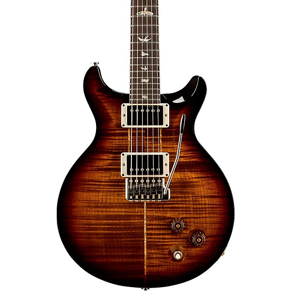 PRS Santana Signature Flame Top Electric Guitar Black Gold Burst