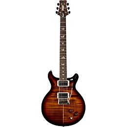 PRS Santana Signature Flame Top Electric Guitar Black Gold Burst