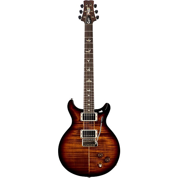 PRS Santana Signature Flame Top Electric Guitar Black Gold Burst