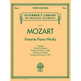 G. Schirmer Mozart  Favorite Piano Works Schirmer's Library of Musical Classics Vol. 2101