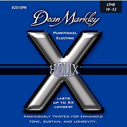 Dean Markley Helix Pure Nickel Light Top Heavy Bottom Electric Guitar Strings (10-52)