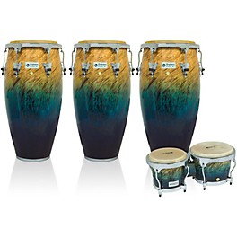 LP Performer Series 3-Piece Conga and Bongo... LP Performer Series 3-Piece Conga and Bongo Set with Chrome Hardware Blue Fade