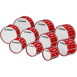 Open Box Yamaha 18" x 14" 8300 Series Field-Corps Marching Bass Drum Level 1 White Forest