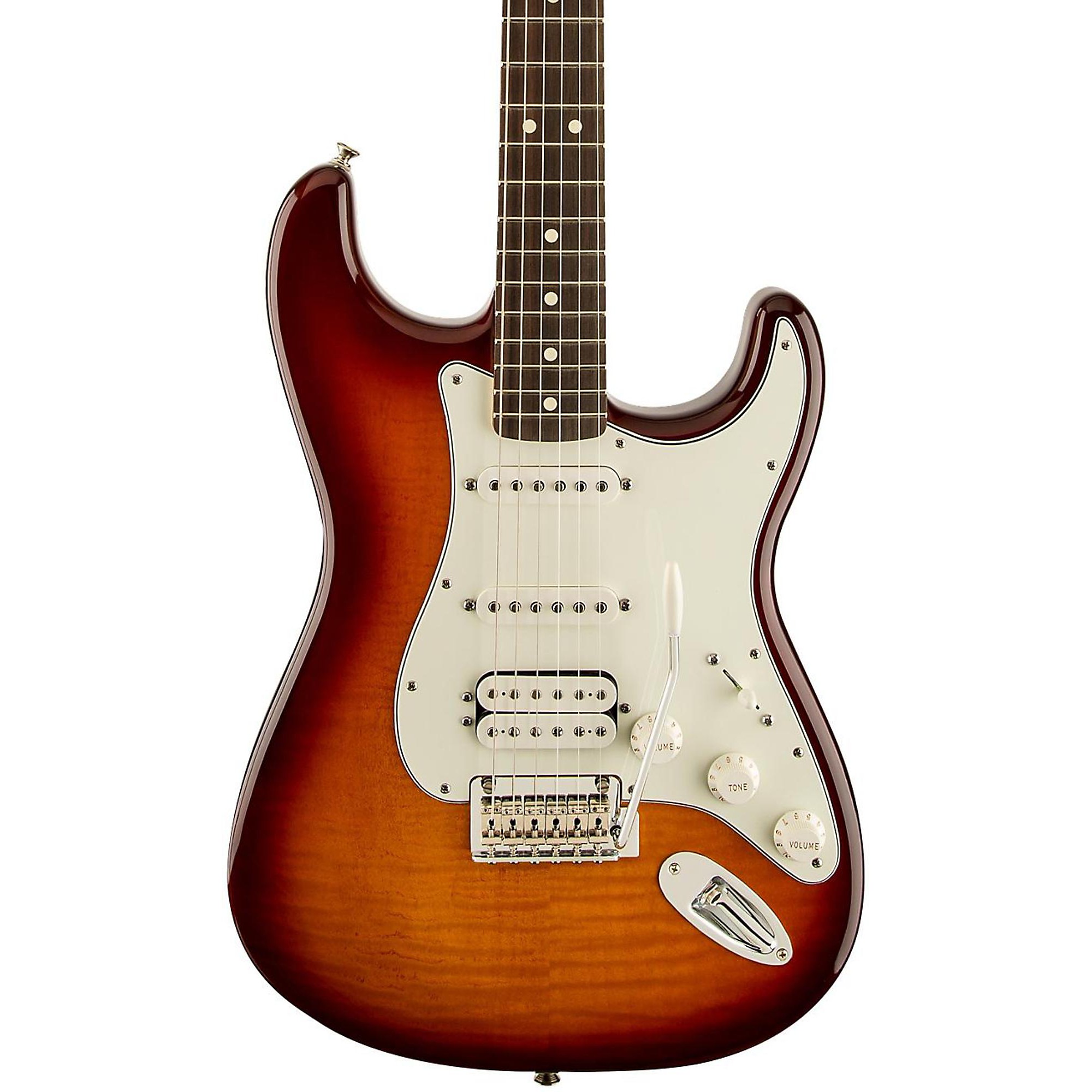 ギター Fender USA Deluxe Stratcaster Plus Fender Deluxe Stratocaster HSS Plus Top Electric Guitar with