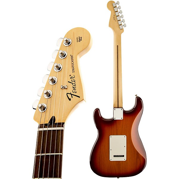 Fender Deluxe Stratocaster HSS Plus Top Electric Guitar with iOS  Connectivity Tobacco Sunburst