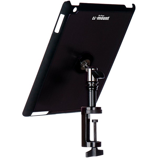 Open Box On-Stage TCM9163 Quick Disconnect Table Edge Tablet Mounting System with Snap-On Cover Level 1 Black