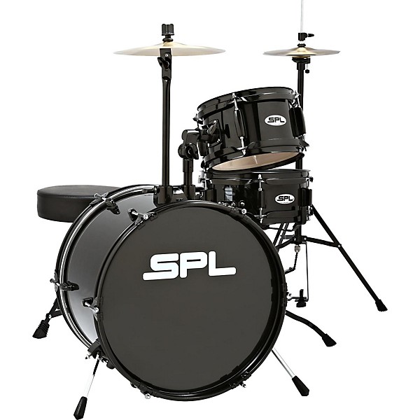 Clearance Sound Percussion Labs D1316 Lil Kicker 3-Piece Drum Kit With Throne Black