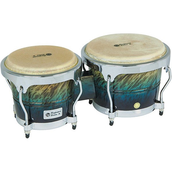 LP Performer Series 2-Piece Conga and Bongo Set with Chrome Hardware Blue Fade