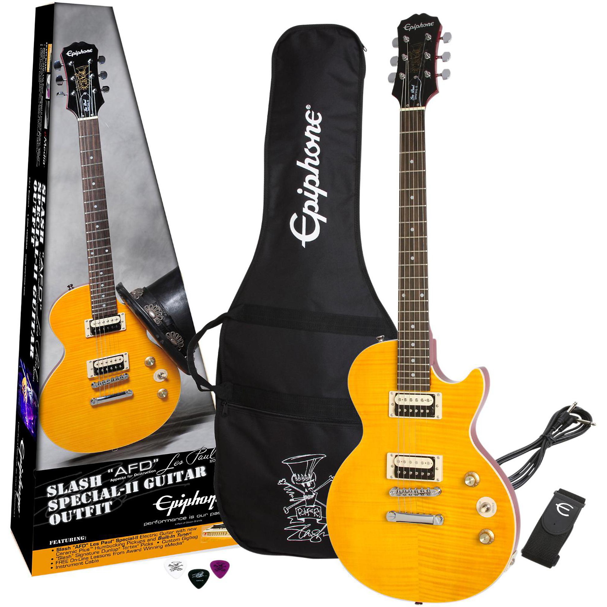 klamre sig Kør væk Calibre Epiphone Slash Appetite Les Paul Special-II Electric Guitar | Guitar Center