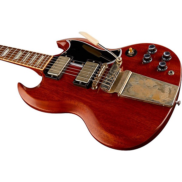 Gibson Custom SG Standard Reissue Maestro VOS Electric Guitar Faded Cherry