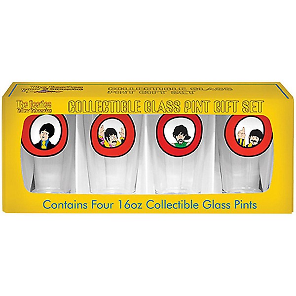 Boelter Brands Beatles Yellow Submarine Port Hole Pint Set (4 Pack) 16 oz.