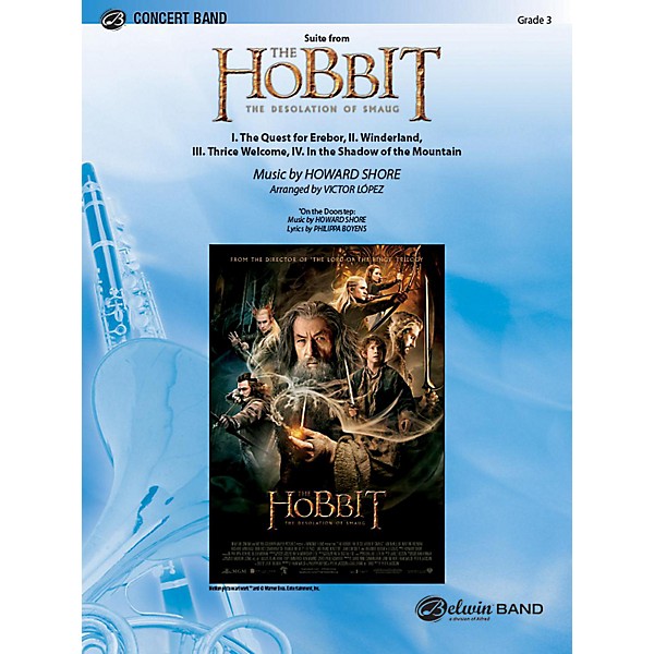 Alfred Suite from The Hobbit: The Desolation of Smaug Concert Band Grade 3.5 Set