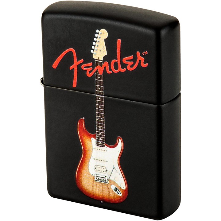 フェンダー Fender ジッポ ZIPPO Fender Zippo Lighter Strat on Black | Guitar Center