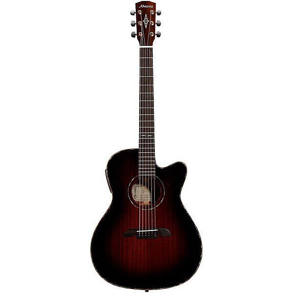 Open Box Alvarez MFA66CE Masterworks OM/Folk Acoustic-Electric Guitar Level 2 Shadow Burst 190839342102