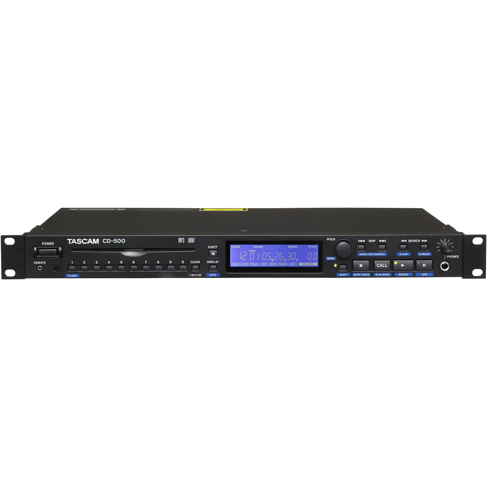 TASCAM CD-500 CDプレーヤー TASCAM CD-500 Single Rackspace CD Player | Guitar Center