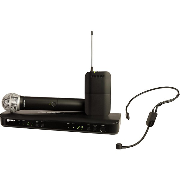 Shure BLX1288 Combo System With PGA31 Headset Microphone and PG58 Handheld Microphone Band H10