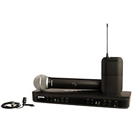 Shure BLX1288 Combo System With CVL Lavalier Microphone and PG58 Handheld Microphone Band M15