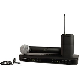 Shure BLX1288 Combo System With CVL Lavalier Microphone and PG58 Handheld Microphone Band H10