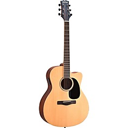 Open Box Mitchell Element Series ME1ACE Auditorium Cutaway Acoustic-Electric Guitar Level 1 Natural Striped Sapele, Solid Spruce top