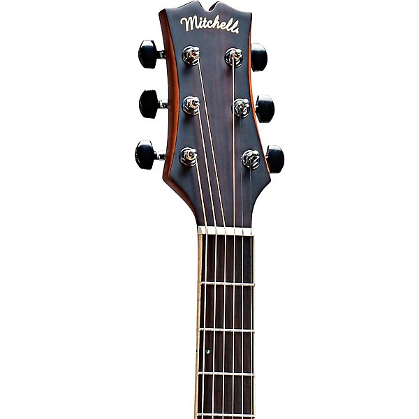 Open Box Mitchell Element Series ME1CE Dreadnought Cutaway Acoustic-Electric Guitar Level 1 Natural Striped Sapele, Solid ...