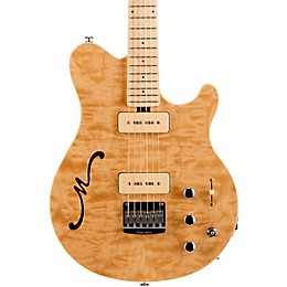 Ernie Ball Music Man Axis Super Sport MM90 Hollowbody Electric Guitar with Piezo Balboa Blue Burst