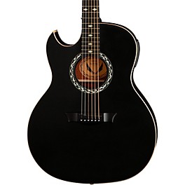 Dean Exhibition Left-Handed Acoustic-Electric Guitar Satin Black