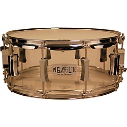Pork Pie Acrylic Snare Drum with Chrome Hardware 14 x 6 in. Clear