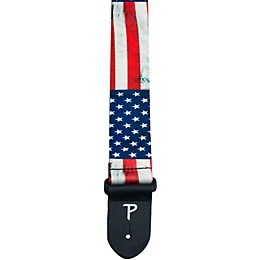 Perri's 2" Polyester Guitar Strap Distressed USA Flag