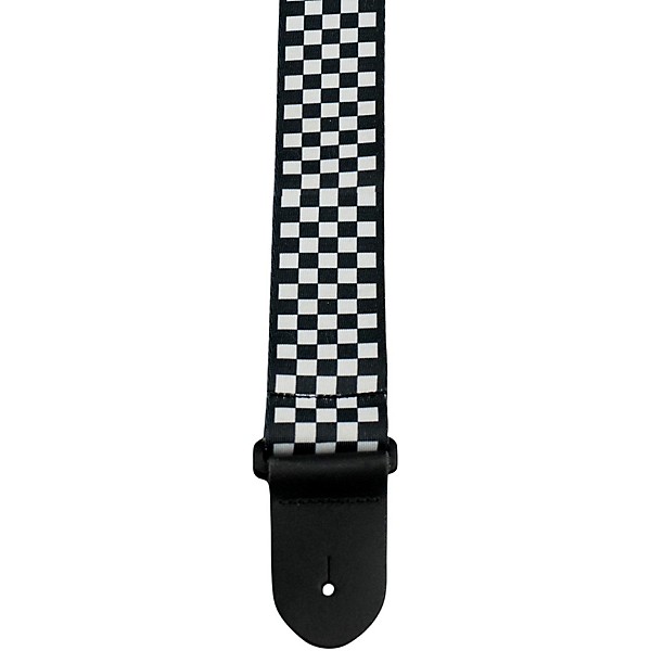 Perri's 2" Polyester Guitar Strap Black and White Checker Board