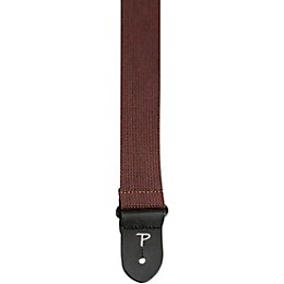 Clearance Perri's 2" Cotton Guitar Strap With Leather Ends Brown