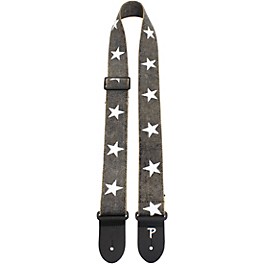 Perri's 2" Cotton Guitar Strap With Leather Ends Prin... Perri's 2" Cotton Guitar Strap With Leather Ends Printed Stars 2 in.