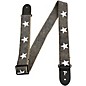 Perri's 2" Cotton Guitar Strap With Leather Ends Printed Stars 2 in.