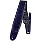 Perri's 2.5" Deluxe Italian Soft Glove Leather Guitar Strap with 3.5" Supersoft Padding Distress Purple thumbnail