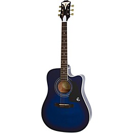 Open Box Epiphone PRO-1 ULTRA Acoustic-Electric Guitar Level 2 Transparent Blue 888365498393