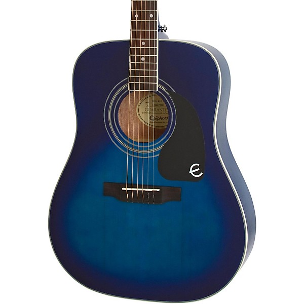 Open Box Epiphone PRO-1 PLUS Acoustic Guitar Level 1 Transparent Blue
