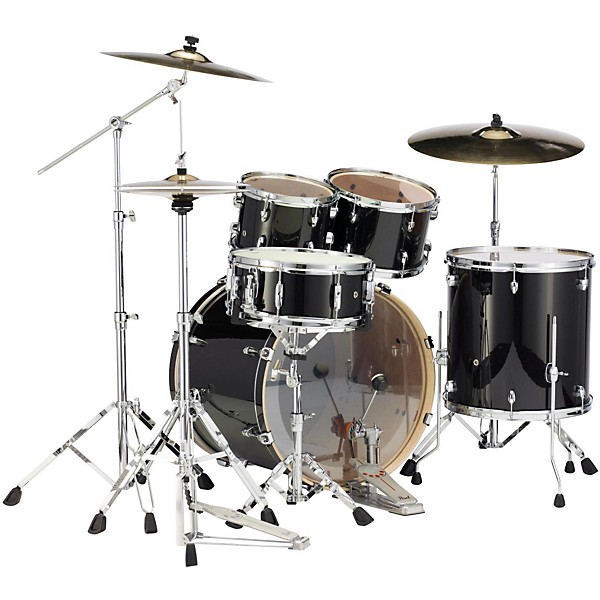 Pearl Export EXL Standard 5-Piece Drum Set With Hardware Black Smoke