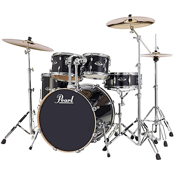 Pearl Export EXL Standard 5-Piece Drum Set With Hardware Black Smoke