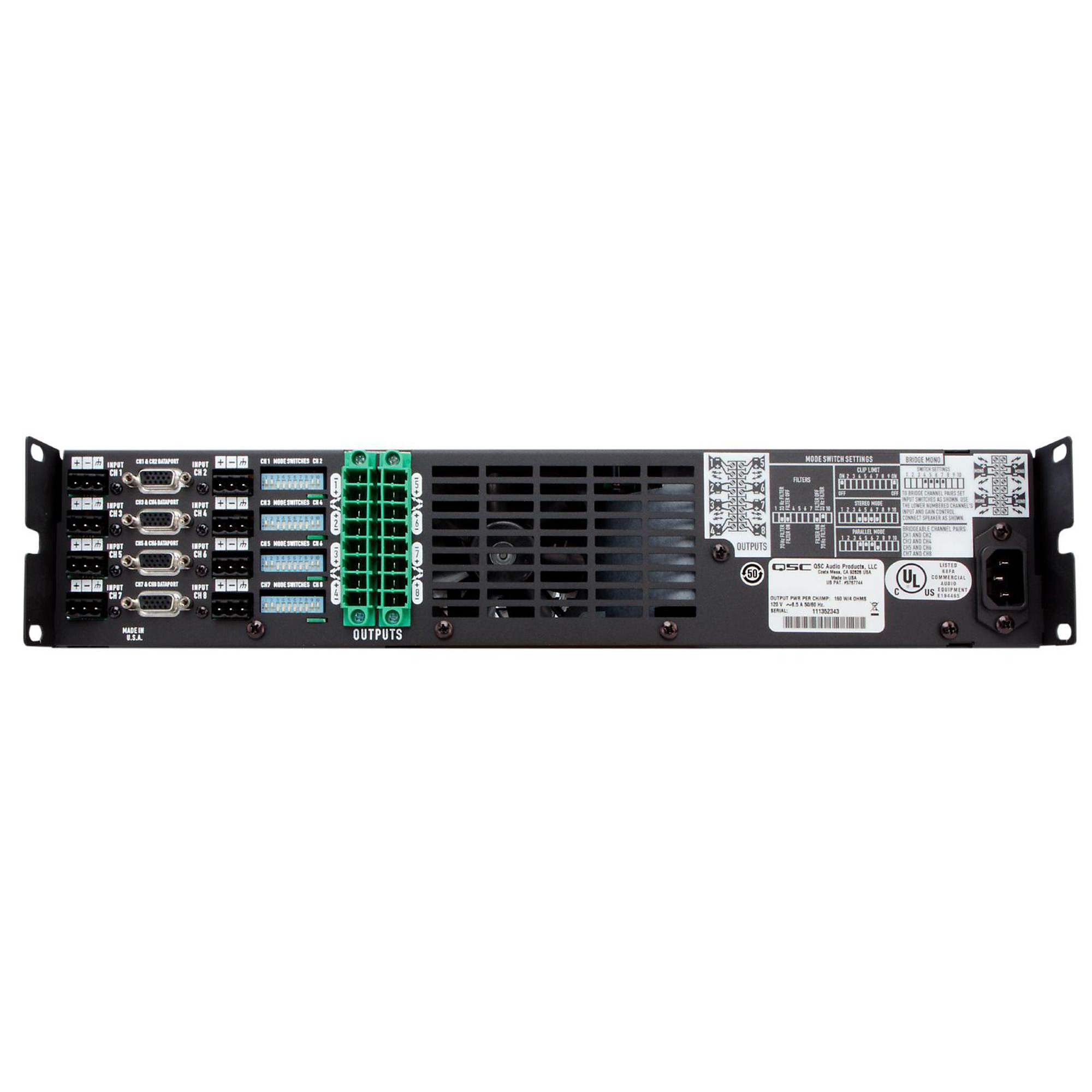 QSC CX168 8-CH Low-Z Power Amplifier | Guitar Center