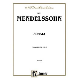 Alfred Sonata for Viola By Felix Mendelssohn Book