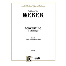 Alfred Concertino for Clarinet in E-Flat Major Op. 26 for Clarinet By Carl Maria von Weber Book