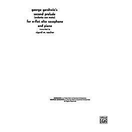 Alfred Second Prelude for Alto Sax By George Gershwin / arr. Sigurd Rascher Book