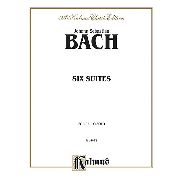 Alfred Six Suites for Cello Solo By Johann Sebastian Bach Book