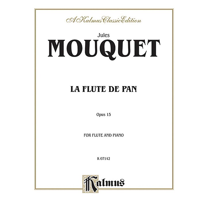 Alfred La Flute de Pan Op. 15 for Flute By Jules Mouquet Book Guitar