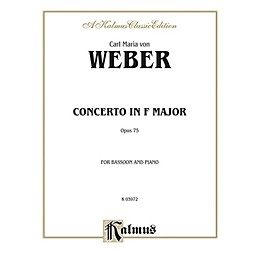 Alfred Bassoon Concerto Op. 75 for Bassoon By Carl Maria von Weber Book
