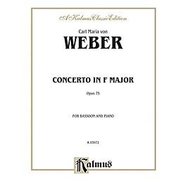 Alfred Bassoon Concerto Op. 75 for Bassoon By Carl Maria von Weber Book