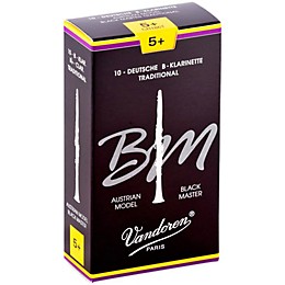 Vandoren Black Master Traditional Bb Clarinet Reeds Box of 10, Strength 5+