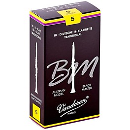 Vandoren Black Master Traditional Bb Clarinet Reeds Box of 10, Strength 5