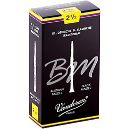 Vandoren Black Master Traditional Bb Clarinet Reeds 2.5